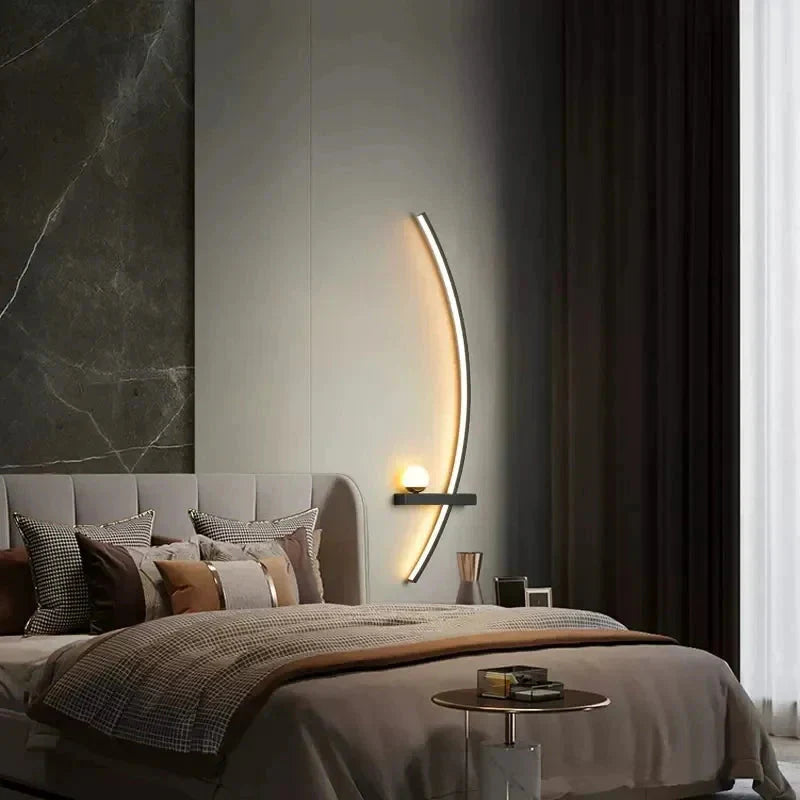 Modern Minimalist LED Wall Lamp for Bedroom & Home