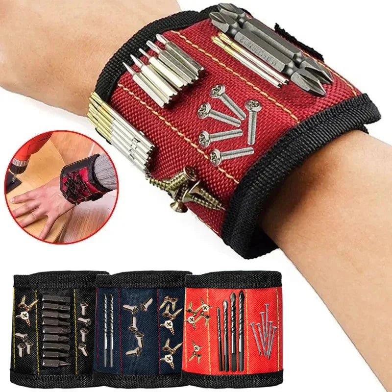 Magnetic Wristband Tool Holder for Hands-Free Tool Access