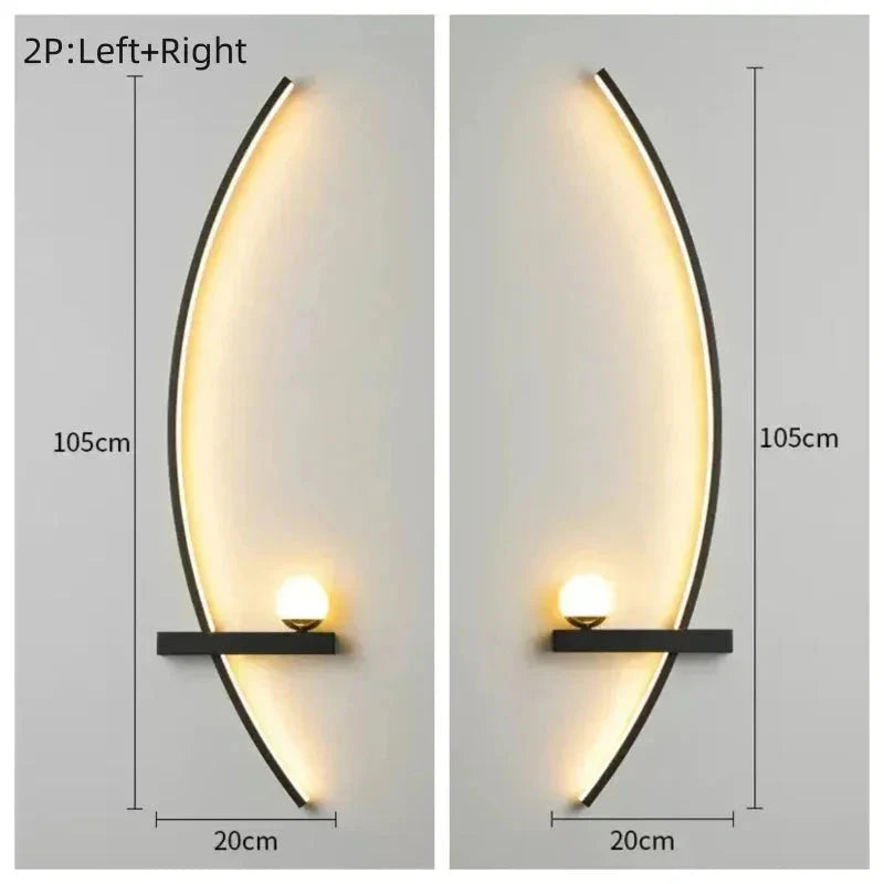 Modern Minimalist LED Wall Lamp for Bedroom &amp; Home