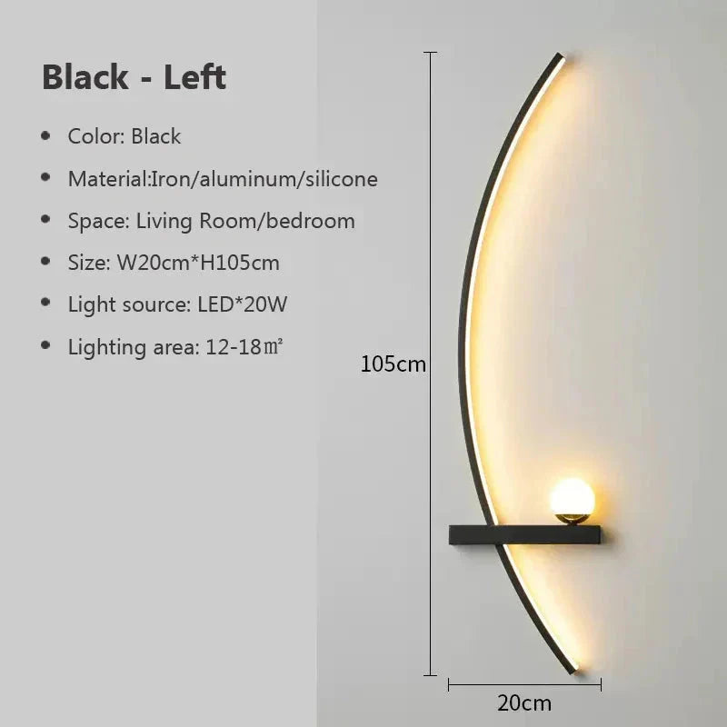 Modern Minimalist LED Wall Lamp for Bedroom &amp; Home