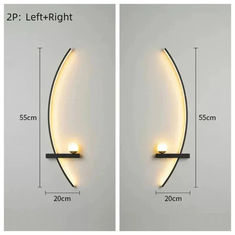 Modern Minimalist LED Wall Lamp for Bedroom &amp; Home