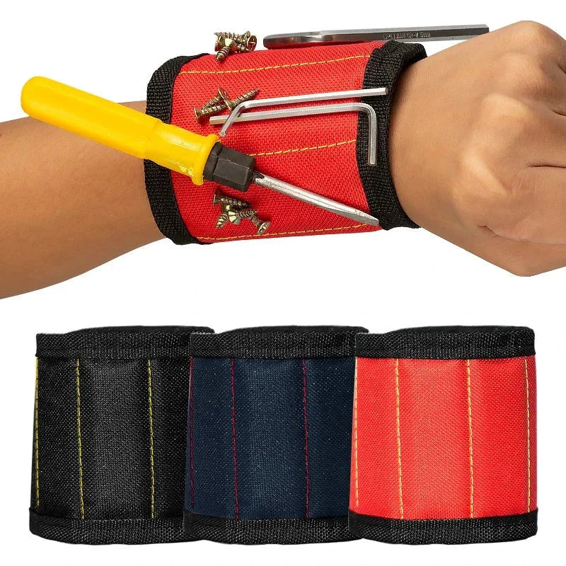 Magnetic Wristband Tool Holder for Hands-Free Tool Access