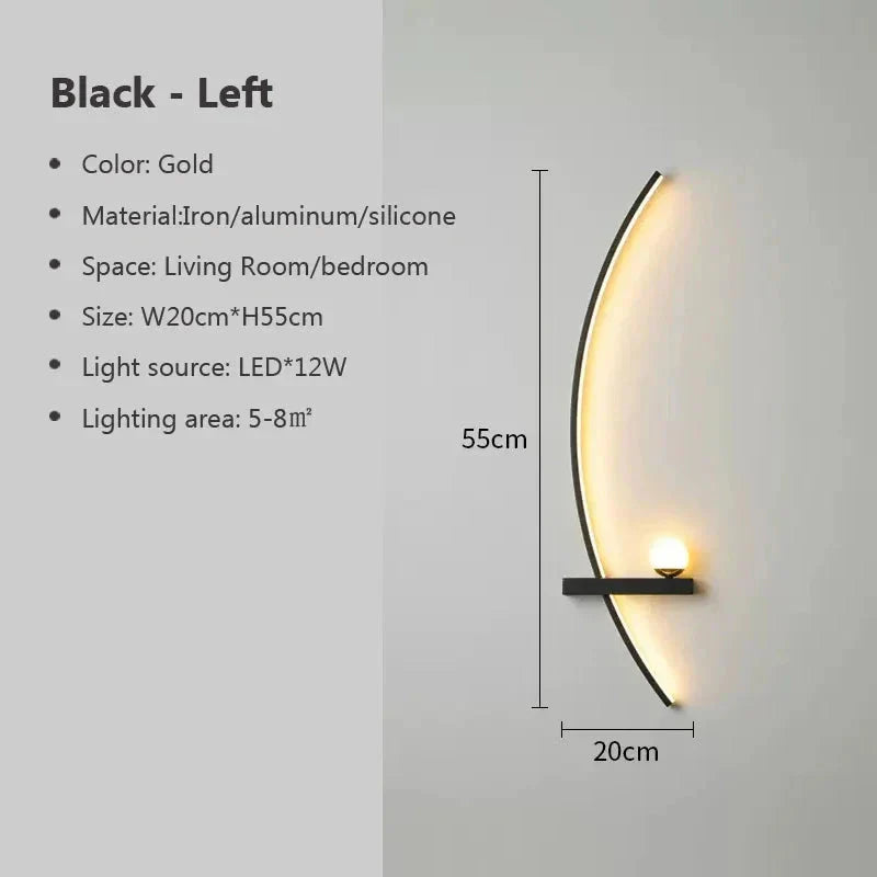 Modern Minimalist LED Wall Lamp for Bedroom &amp; Home